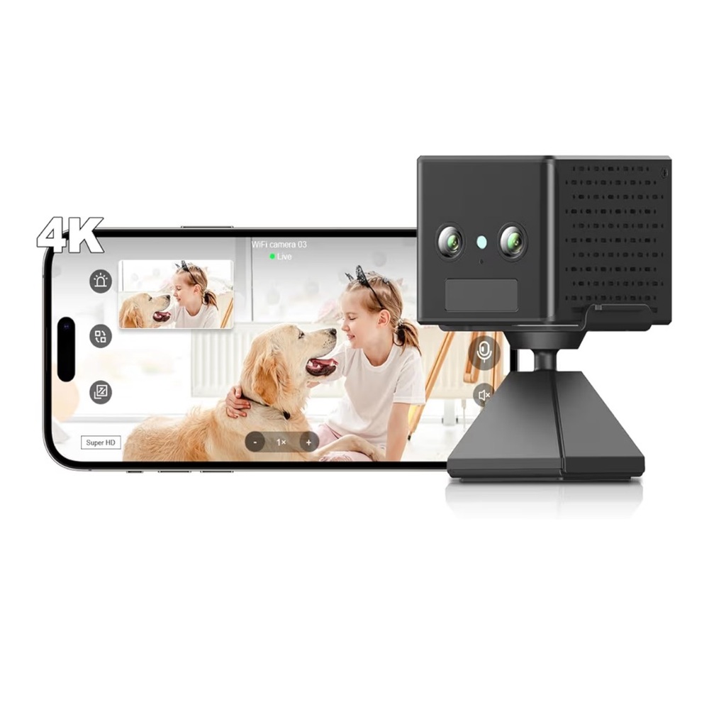 Baby Monitor, Nanny Cam with Night Vision, AI Motion Detection,